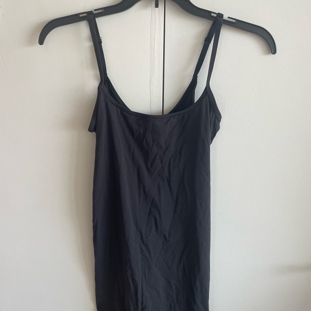 SKIMS Black Spaghetti Strap Bodycon Dress